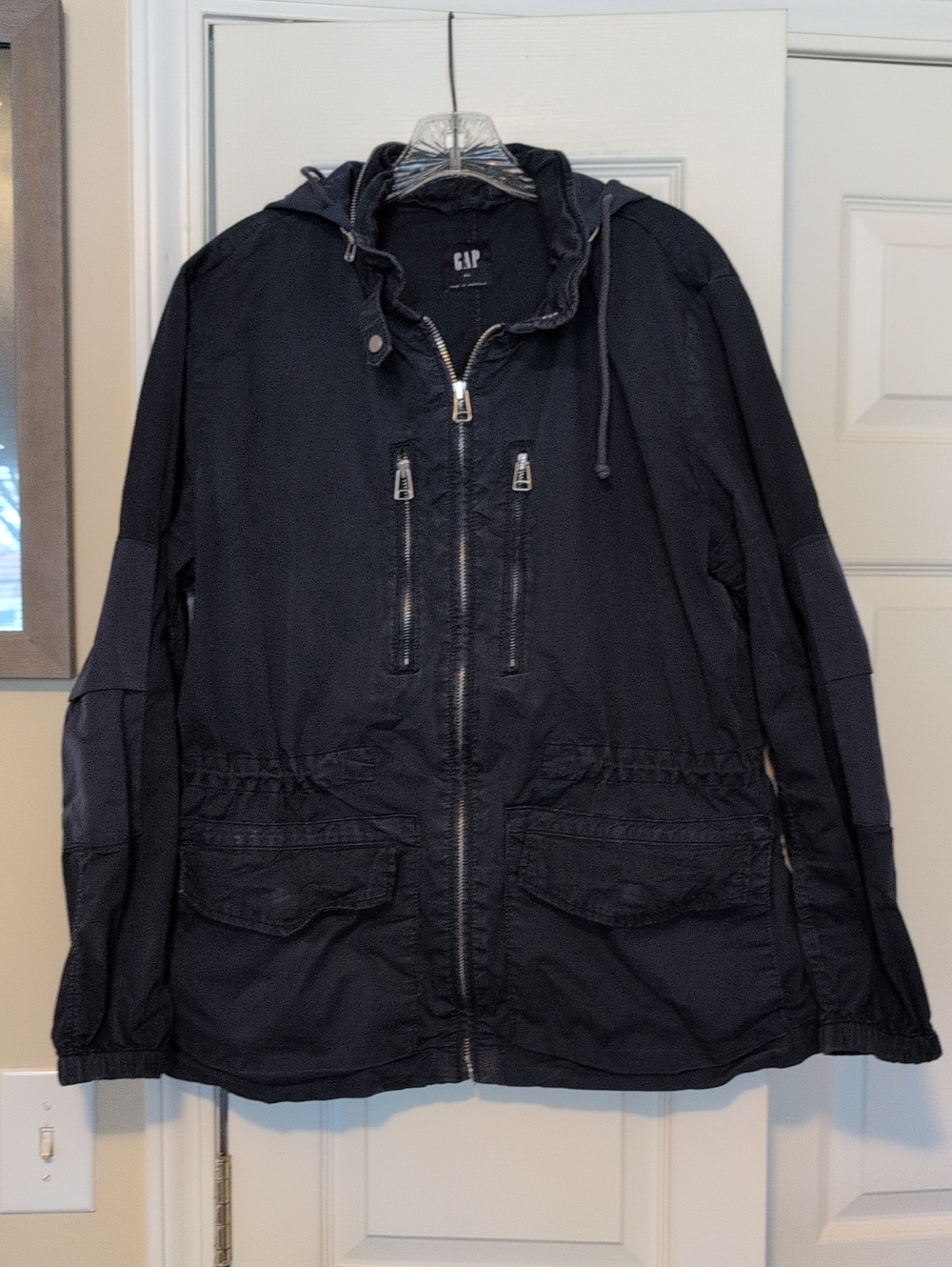 GAP Women's Navy Utility Hooded Jacket
